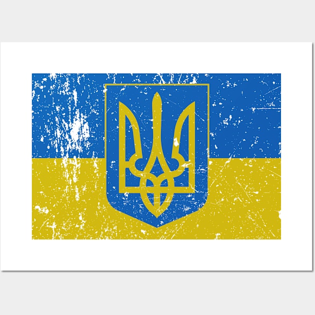 Ukrainian Coat of Arms Flag Art Wall Art by Etopix